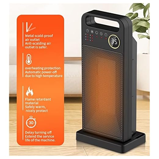 SFBOHEM Aquecedor cerâmico PTC 2000W, aquecedor mecânico de controle remoto, 110V-240V para casa, escritório, acampamento