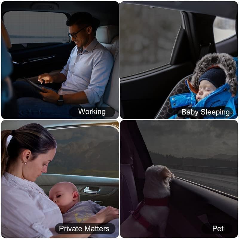 Zjxhnb Voiture Vitres LatéRales Pare-Soleil Pour Audi Q4 E-tron (Upper Layer) 2022 2023 2024-, Avant Et ArrièRe Pare-Soleil Maille Vitres Protection UV,A