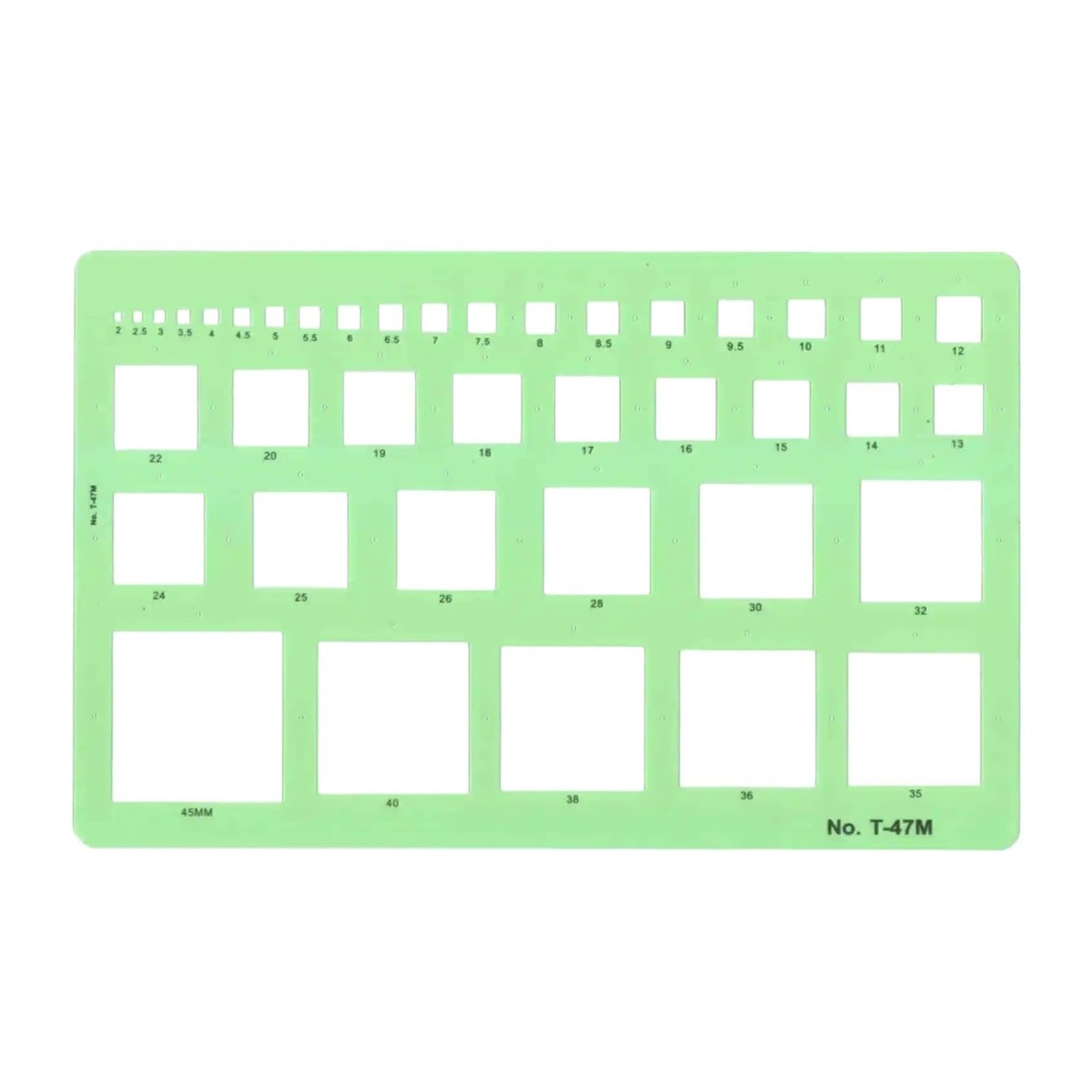 Ruler for Diamond Painting Jewelry Design Template Diamond Gemstone Drafting Ruler Kit Formwork Rulers Designer Tools Supplies(1pc T-47)