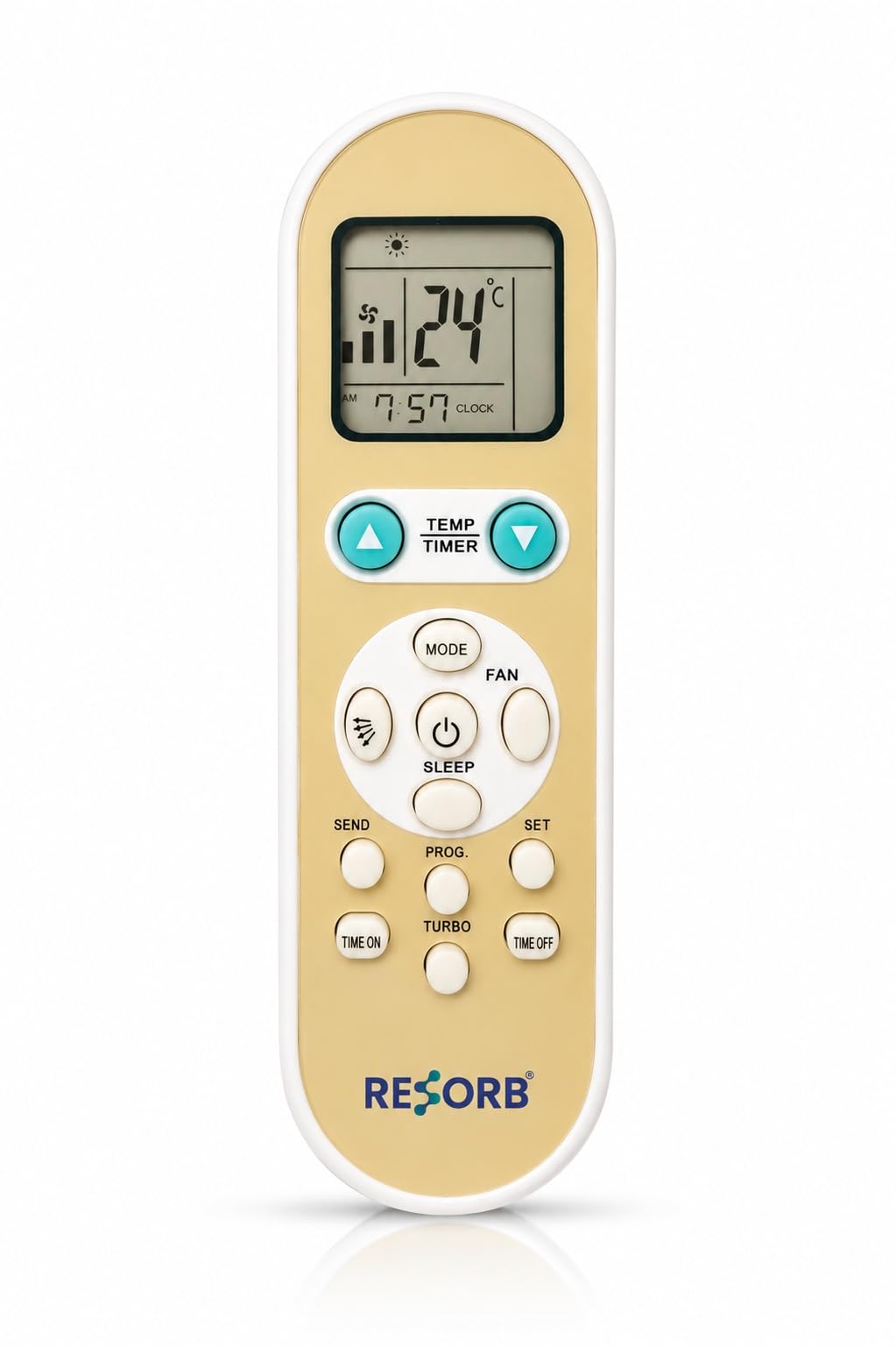 AC Remote Compatible with Original Voltas Air Conditioner Remote Control | Power Mode Fan Sleep Turbo Timer Temperature Control | White Replacement Remote | RE 165