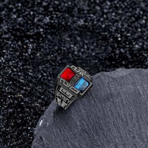 Custom Class Ring for Men Sterling Silver /10k/14k/18k High School College Ring Graduation Rings Graduation Gift for Men3