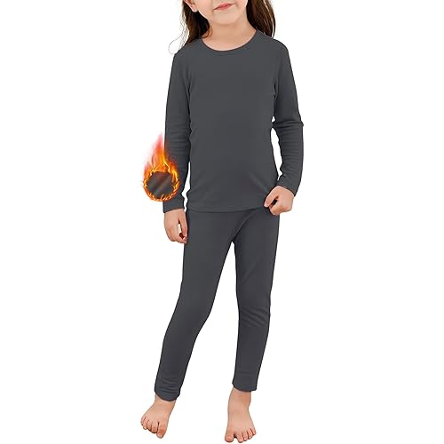 Zando Toddler Thermal Underwear Sets for Kids Base Layer Winter Warm Toddler Long Johns for Boys Girls Long Underwear