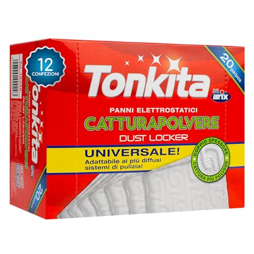 Tonkita | 60 recambios para Plumero atrapapolvo, recambios universales electrostáticos para Kit Plumero atrapapolvo, para Todas Las Superficies – Paquete de 6 Cajas