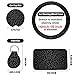 10 Pieces Leopard Print Car Steering Wheel Cover Center Console Armrest Pad Headrest Seat Belt Cover Handbrake Cover Keychain Coaster Full Set Car SUV(Leopard Print