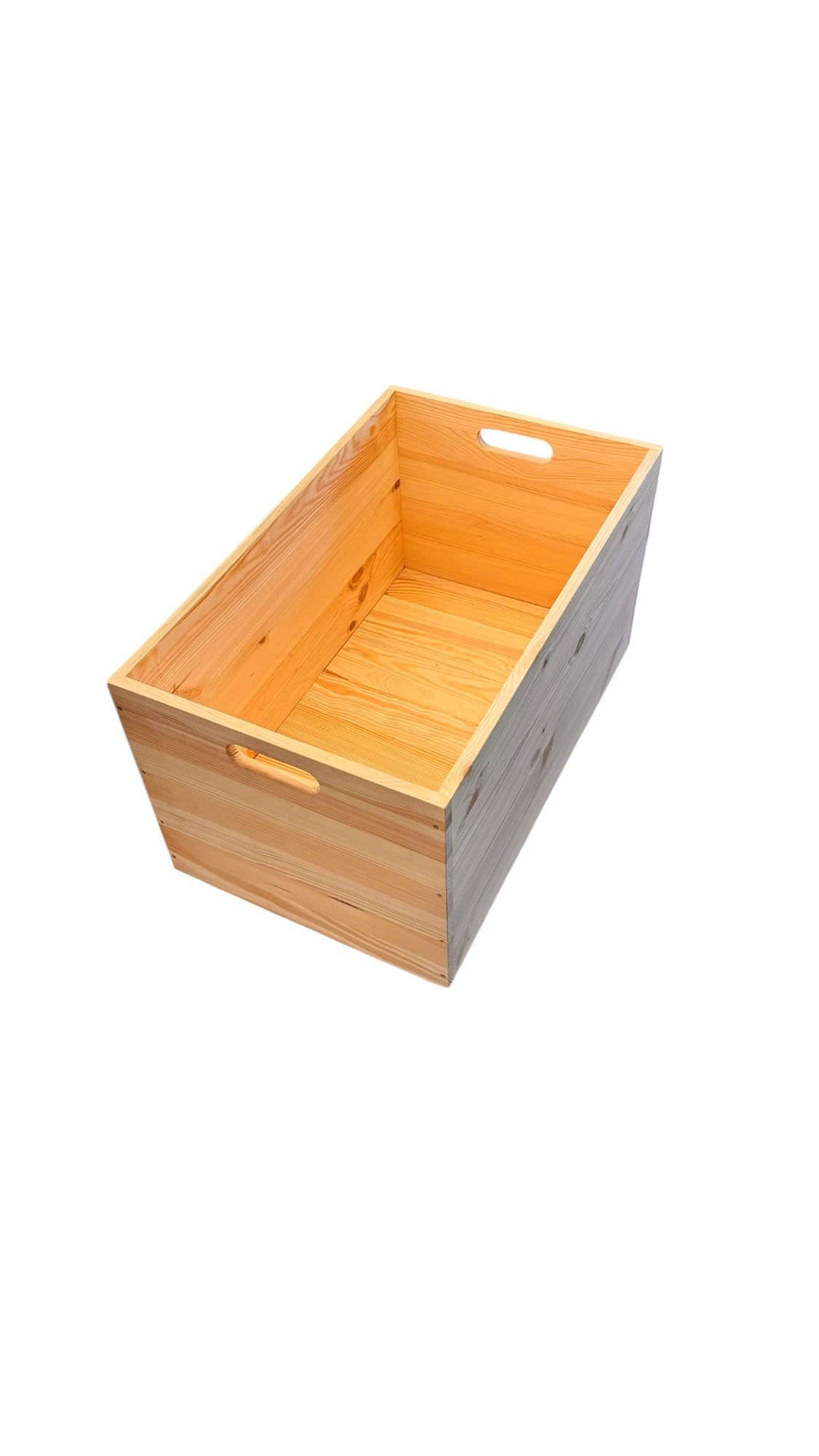 weeco Holz-Aufbewahrungstruhe mit Rollen, 73×45×40 cm, Kiefernholz, unbehandelt, Multifunktionale Lagerkiste für Kaminholz, Decken & Wohnaccessoires