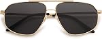 SOJOS Retro Hexagon Aviator Sunglasses for Women Men Trendy Vintage UV400 Protection Shades SJ1200