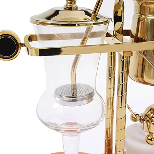 Beyanee Belgian/Belgium Balance Siphon Coffee Maker,Family Syphon Coffee Maker,Elegant Double Ridged Fulcrum With Tee Handle,Elegant Design Retro-Style - Classic Gold… #TOP5