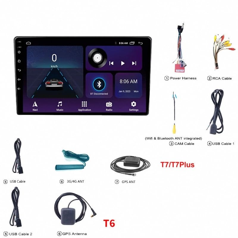 Autoradio Touchscreen Display Bluetooth con Mirror Link para Dacia 2022 7