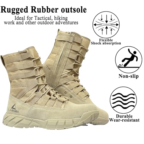 lightweight military tactical combat boots men outdoor hiking desert army boots breathable male jungle shoes man side zipper