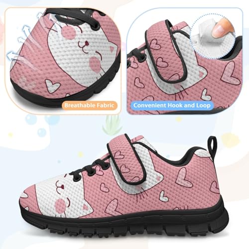 MARSVOVO Shoes for Girls Trendy Lightweight Soft Mesh Breathable Outdoor Athletic Running Walking Single Buckle Sneakers4