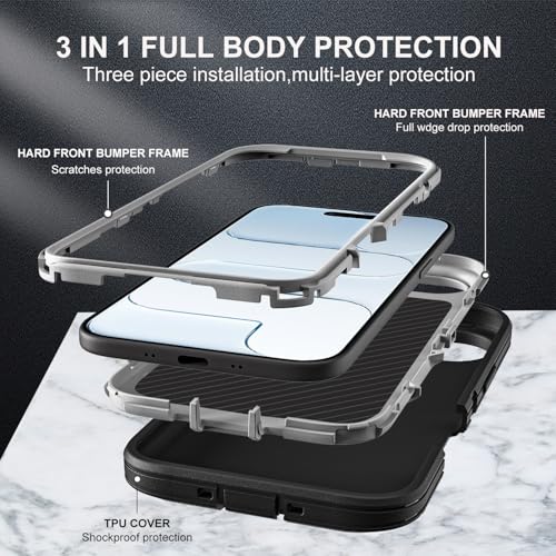 Coque iPhone 17 Air抗震 protective case solide anti-chute et poussière noire