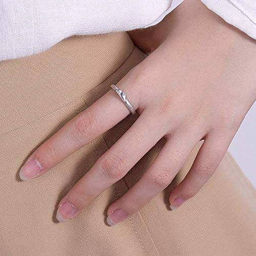 Bague ajustable pour couple alliance alliance montagne gravée