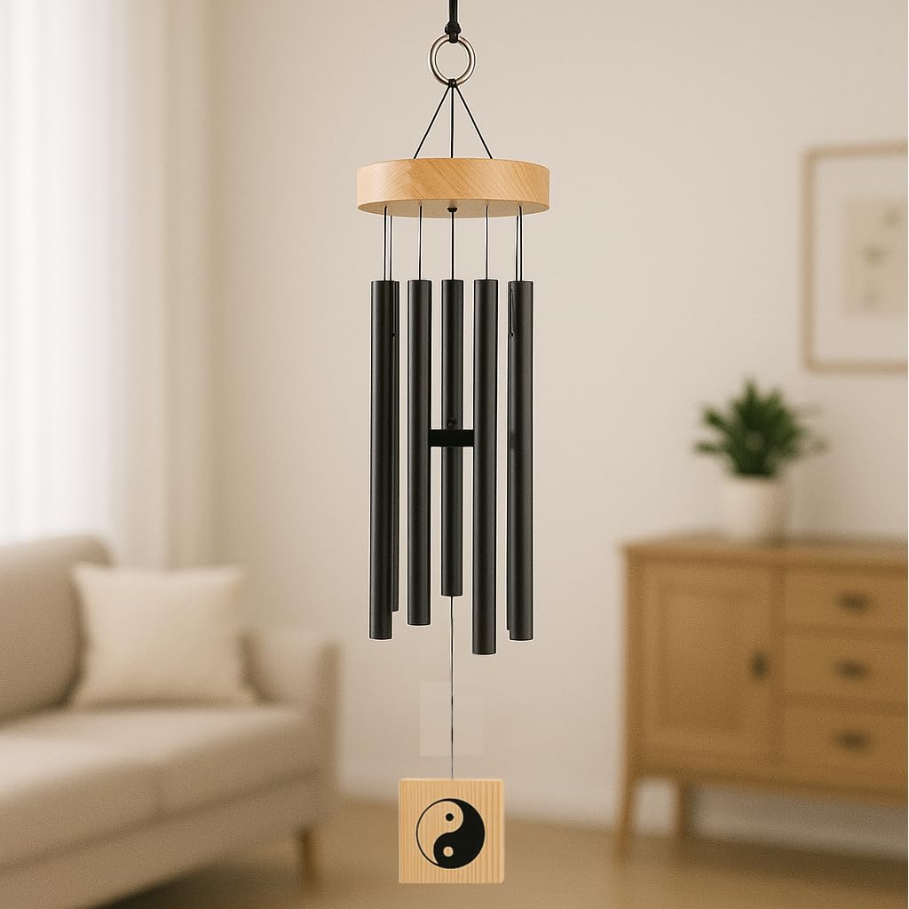 Luvae 6 Pipe Wind Chimes for Home & Balcony – 28 Inch Aluminum Chime with