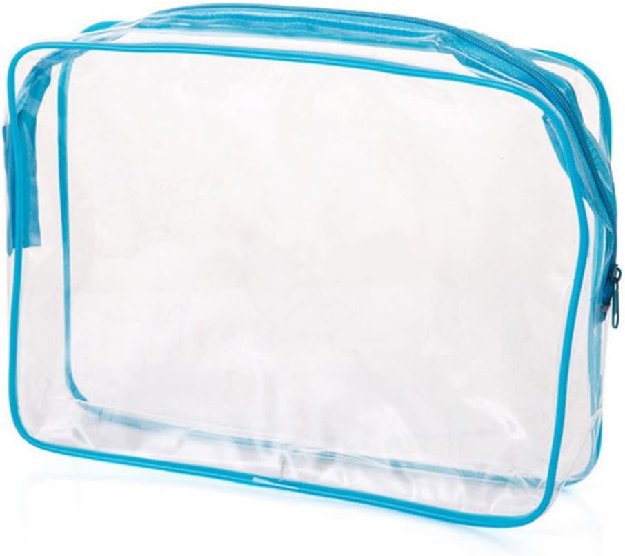 VALINK Clear Toiletry Carry Pouch With Zipper Portable Plastic Waterproof Cosmetic Bag For Outdoor Travel Bath Wash Organizer Travel Make Up Tool Pouch image 2