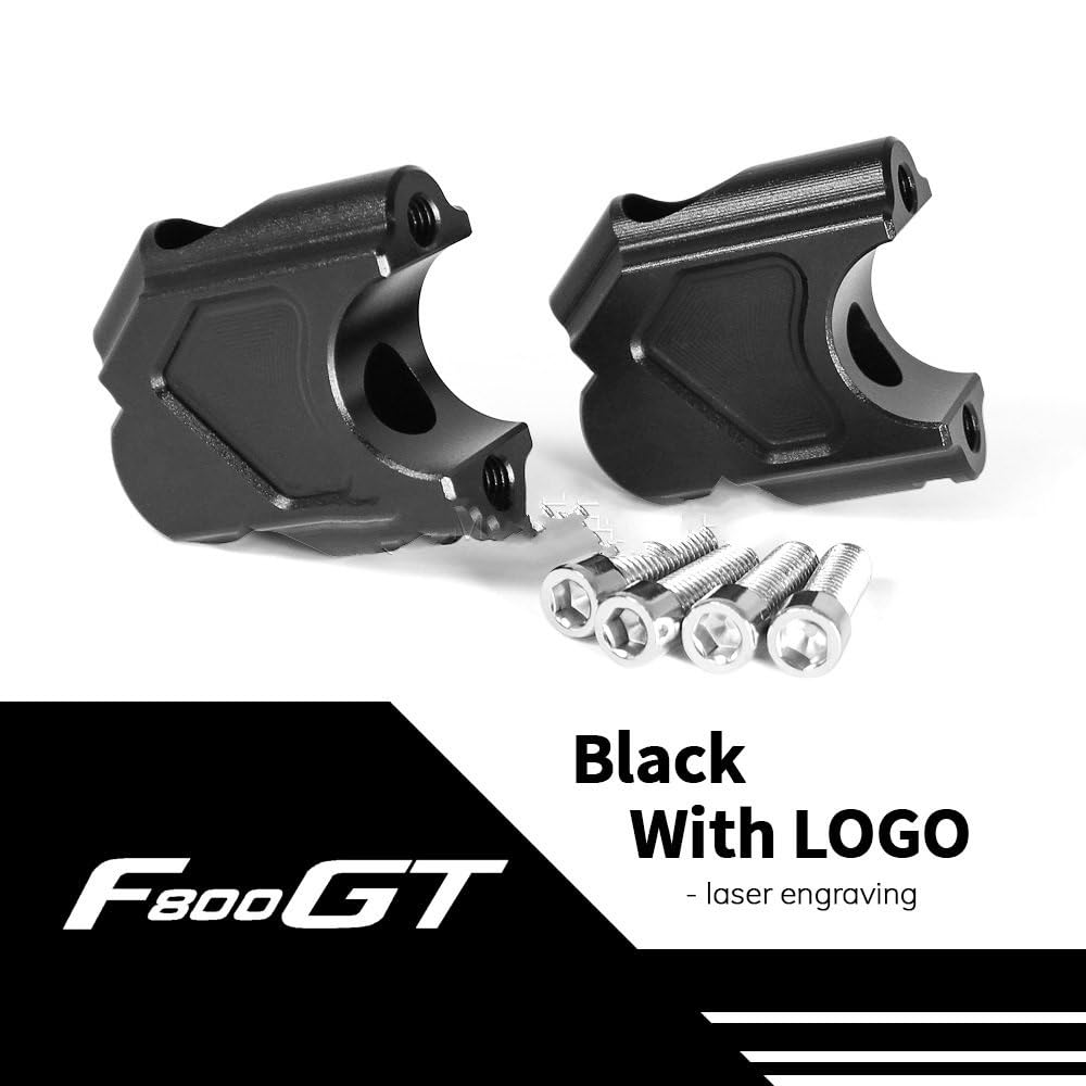 Motorcycle handlebar risers Pasuje do BMW F800GS F800GT F 800 GS ADV GT kierownica motocykla Riser uchwyt zaciskowy przedłużyć uchwyt do podnoszenia(Black-F800GT)
