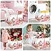 HUUMONSS Pink Santa Claus Baby Laundry Hamper Christmas Clothes Kids Storage Basket Large Poinsettia Reindeer Sleigh Snowflake Girls Gift Toy Box Bin, Tree, 36L
