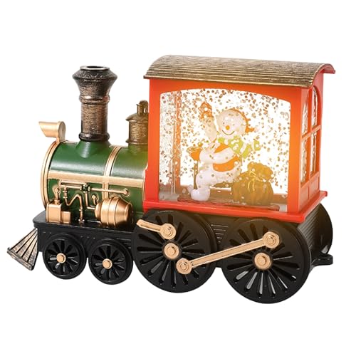 Train de Noel retro eclairé a eau scintillante, finition de qualite pour deco de sapin - 8
