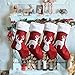 LYLYFAN Christmas Stocking 18'' Big Xmas Stockings Set of 2 Christmas Reindeer Xmas Cuff Stockings for Christmas Decoration