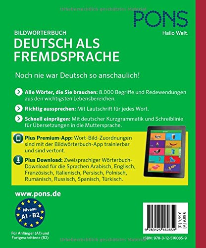 PONS Bildworterbuch Deutsch als Fremdsprache: 8.000 Worter und Wendungen. Premium-App: Wortschatz trainieren und anhoren - Image 2
