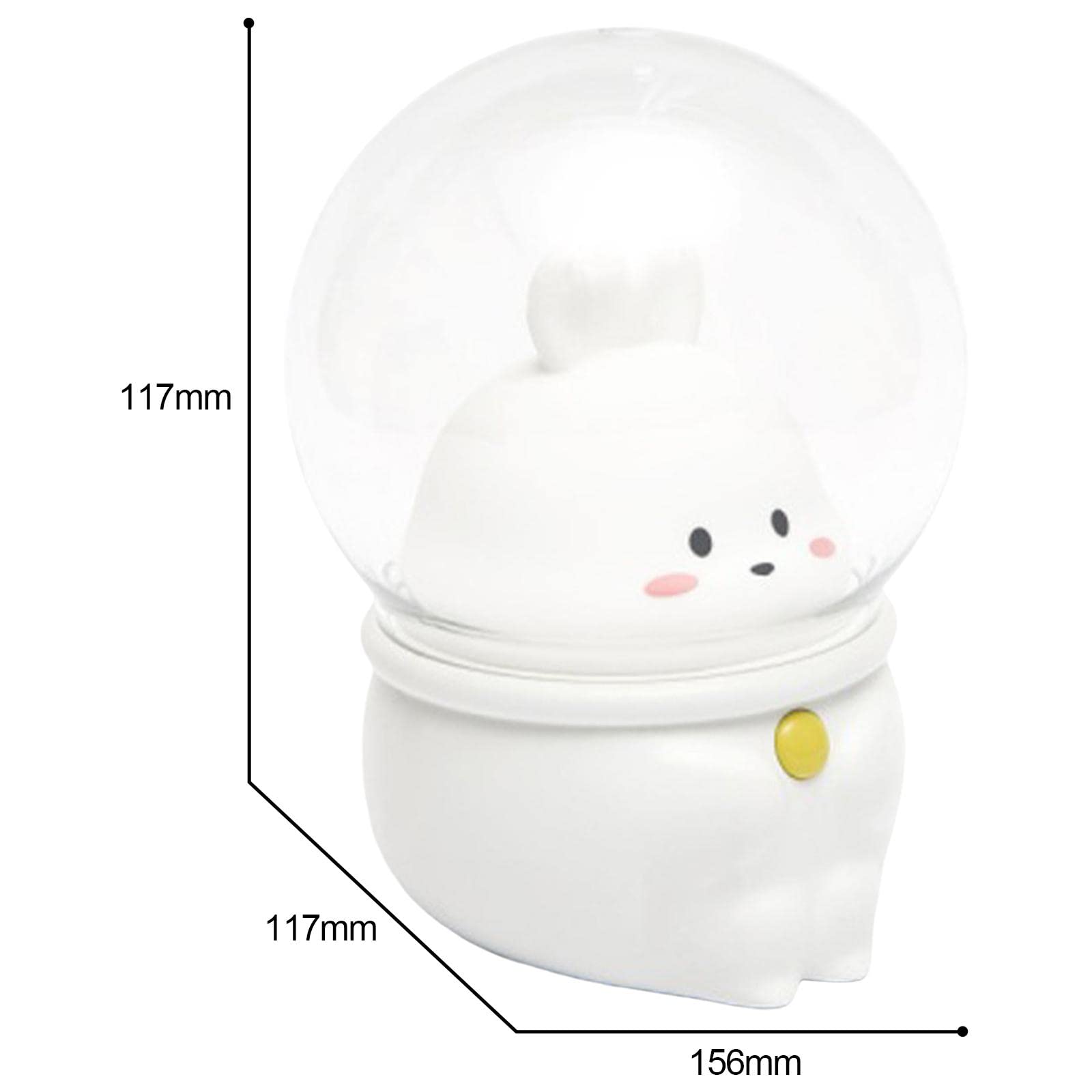 MagiDeal Luz Regulable para niños, luz para niños, luz de Silicona para, lámpara Recargable por USB para decoración de, Conejo