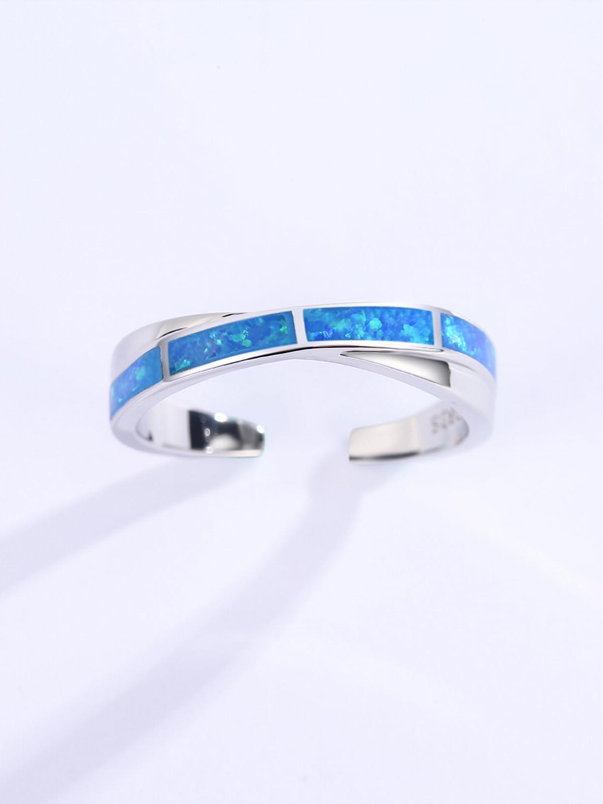 Glaube Liebe Hoffnung/Ich kann alles machen Ring 925 Sterling Silber Opal Ring Schmuck Verstellbarer Ring Damen Mädchen Frauen