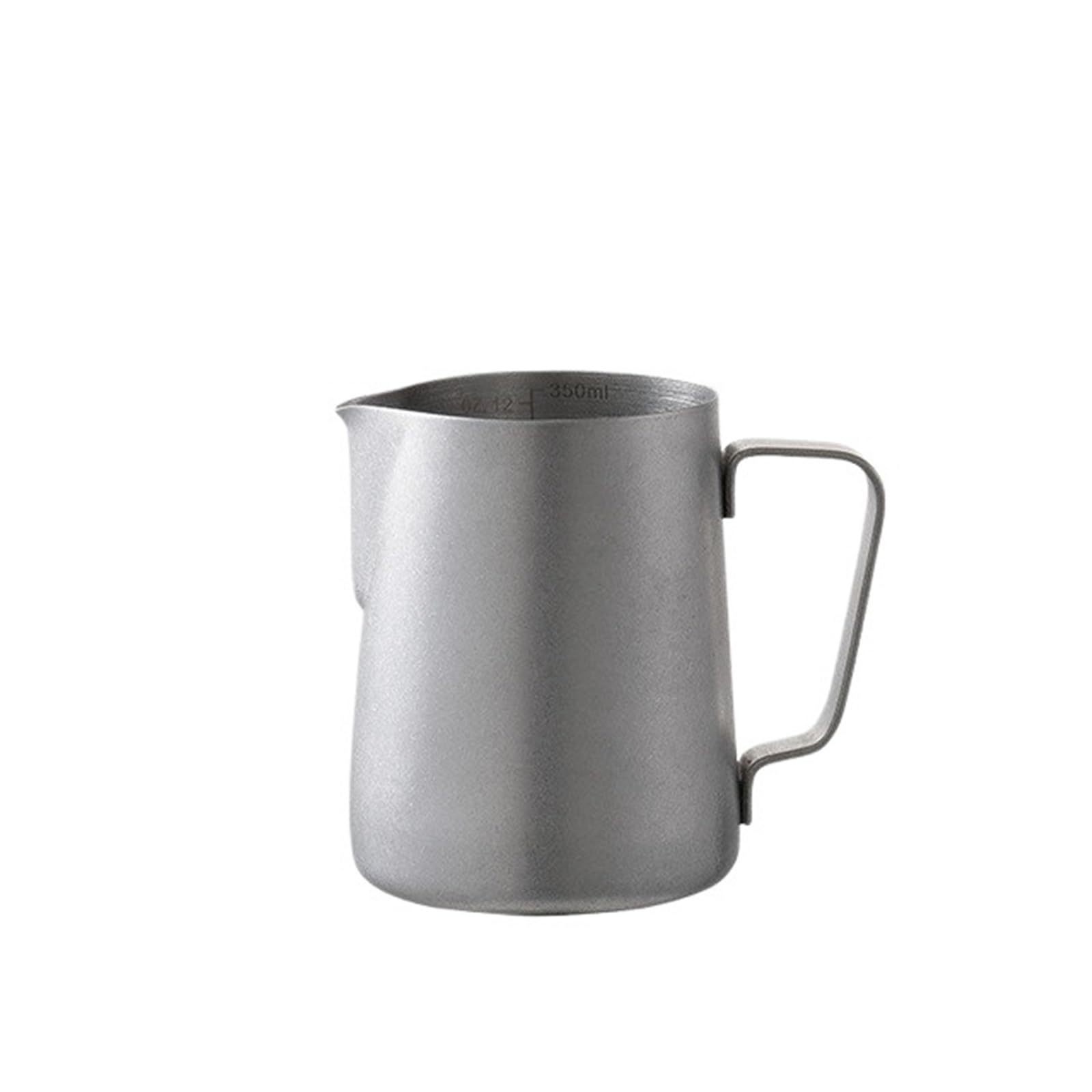 Jarras de espuma de leche, jarra de espuma de café de acero inoxidable, 350 ml/600 ml para baristas, diseño de boca en V para leche perfectamente espumada, ideal para arte espresso y latte