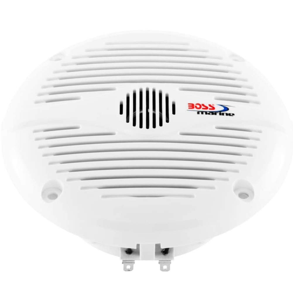 2 Altavoces Marinos Compatible con Boss Audio MR50W 2 vías 15,5 cm 75 vatios rms 150 vatios máx Barco Piscina Impermeable, por Pareja + 5 Stickers Gratis