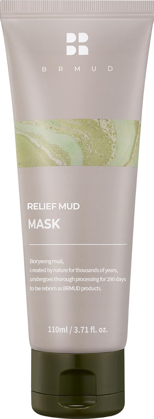 BRMUD Relief Mud Mask - Celeb's Choice Mask - Body Mud Hydrating & Moisturizing Deep Pore Cleanser Face & Body Mask w/ 91.8% Nature-Derived Ingredients - K Beauty Body Mud 100ml (3.72 fl oz)