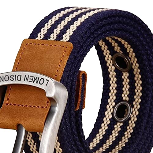 Canvas Belt Fabric Woven Alloy Pin Buckle Casual Training Belt Fashion Wide Webbing Belt Waistband for Travel Pants Outdoor2