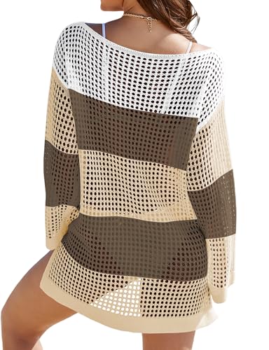 Traje de baño de ganchillo de manga corta y vestido de playa de punto Buauty 3