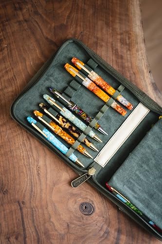 Image of Esterbrook Canvas Collection - 20 Pen Zipper Case - Army Green