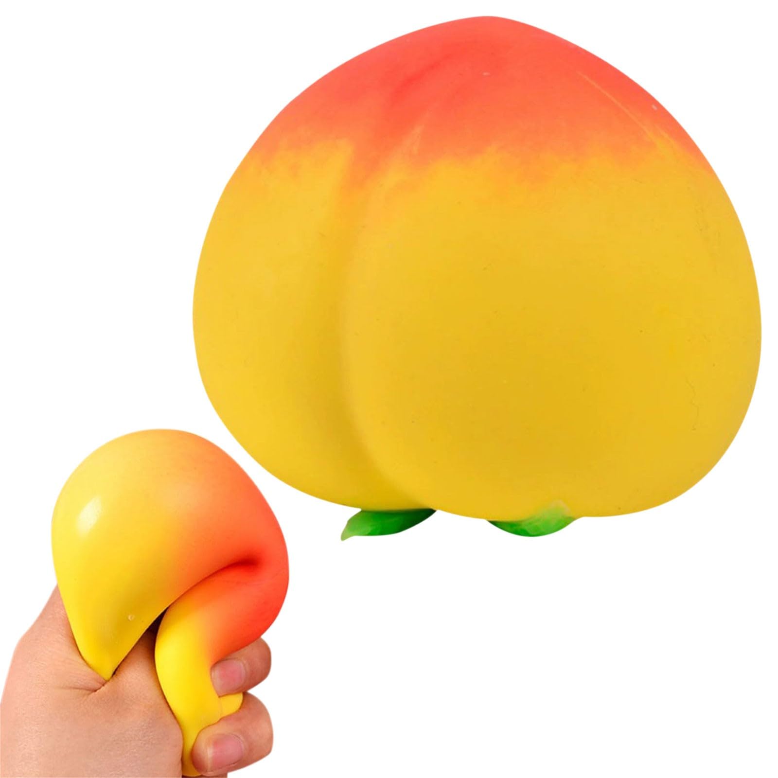 Peach Fruit Squishy Fidget Toys,Soft Mystery Squishy Stress Relief Squeeze, Sensory Fruit Toy for Adults, Anti‑Anxiety Hand Dumpling for Home Office Party Bag Fillers