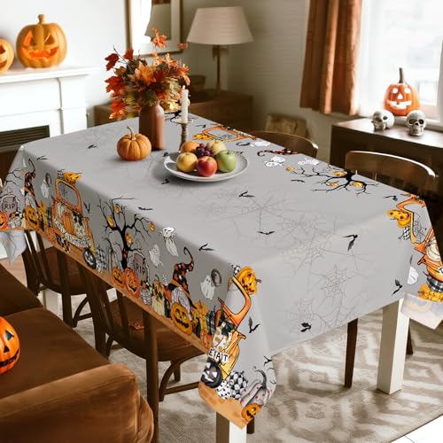 Arquiel Halloween Lastwagen Tischdecke Polyester Rechteckig 152 x 264 cm – Ansicht 2