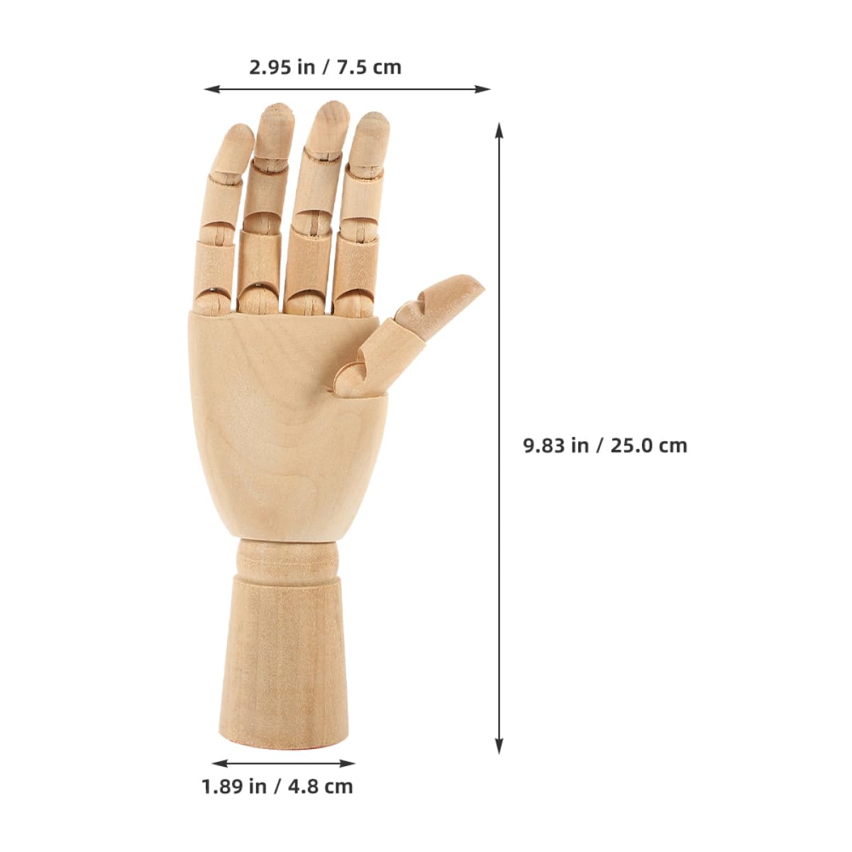 KOMBIUDA Wooden Model Flexible Movable Sketch Art Hand Form for Drawing Artistic Sculpture