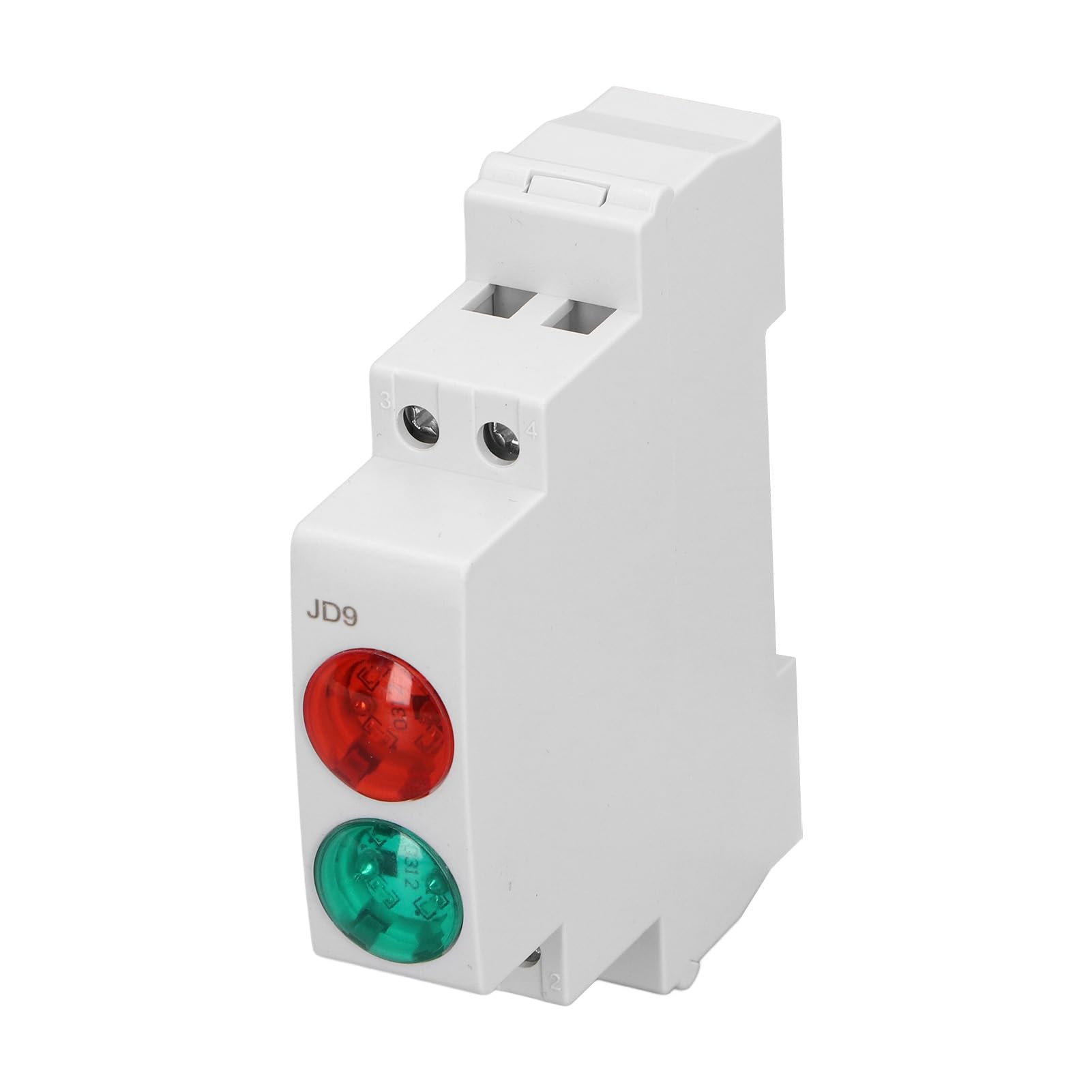 Dioche Lampada di Segnalazione per Guida Din a LED con Montaggio Din 230 V CA/CC Indicatore LED Doppio Rosso Verde per Scatola di Distribuzione e Tornio CNC, Design Compatto con Montaggio su Guida
