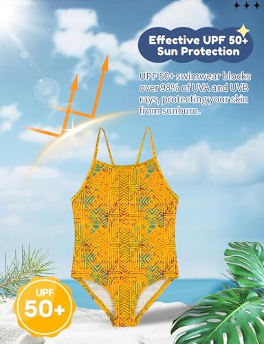 Image of weVSwe Baby Girl Swimsuit One Piece Swimsuit Cute Toddler Girls Sleeveless Bikini Kids 2-10 Years