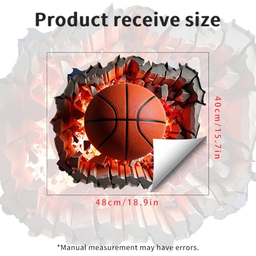 Vinilo decorativo 3D baloncesto 18.9 x 15.7 pulgadas miniatura 2