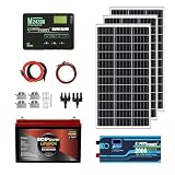 ECI Power 1.3KWH 12V Solar Power System Kit | LiFePO4 12V 100Ah, 300W Mono Solar Panels, 30A MPPT Solar Charge Controller, 2KW Pure Sine Wave Inverter Charger | RV, Trailer, Camper, Marine, Off Grid