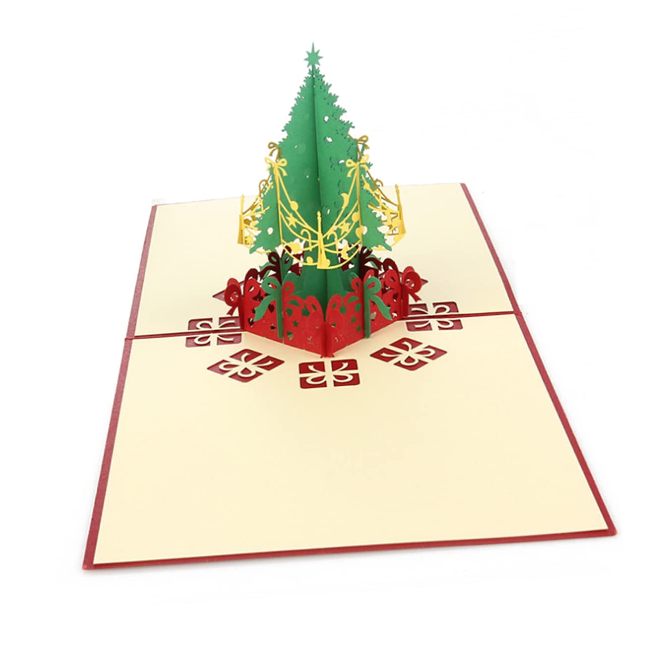 VILLCASE 10 Stk Weihnachtsgrußkarten christmas vaction christmas tree neujahrsgrüße karten weihnachtskärtchen santa 3D-Weihnachtskarten weihnachtskarte nachricht bis grußkarten 3D-Up-Karten
