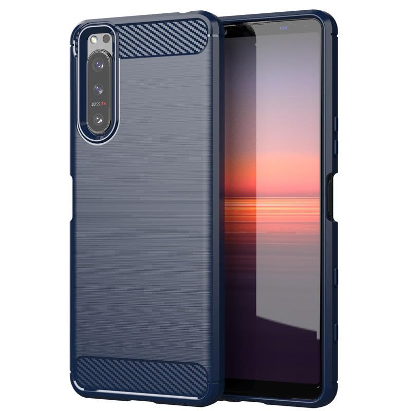 Image of Basic Case for Sony Xperia 5 IV (Carbon Fibre Blue)