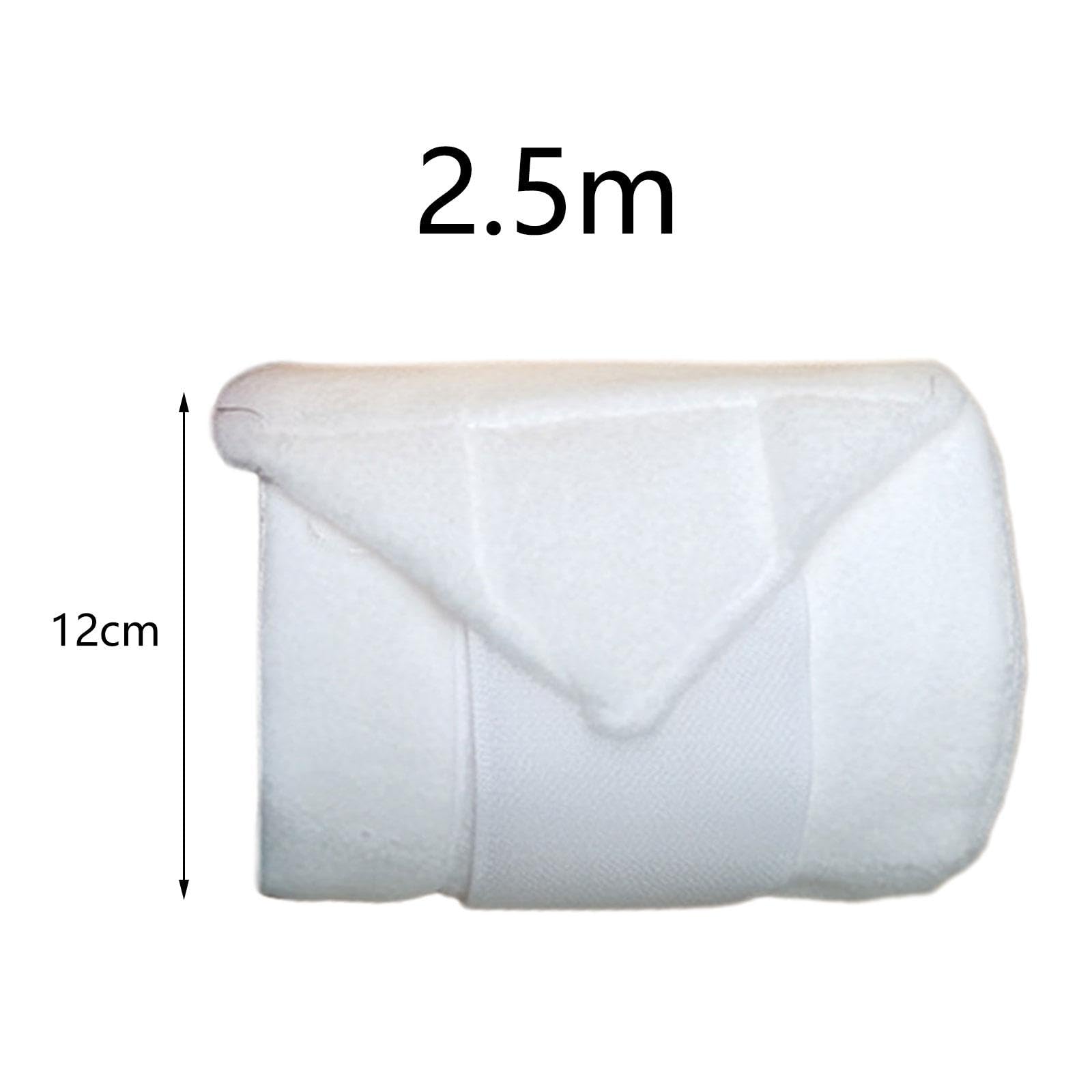 LOVIVER 4 Stück Pferde Beinbandagen, Beinschutzbandagen, Pferde Wickel, Fleece Bandagen, Beinschützer, Beinbandagen für Renntraining, Weiß