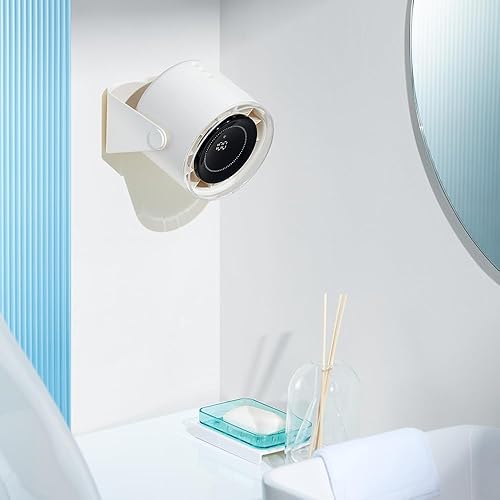 Miniatura 3 de Ventilador de escritorio, flujo de aire fuerte de 100 velocidades, pantalla digital silenciosa, ventilador de batería recargable, ventilador