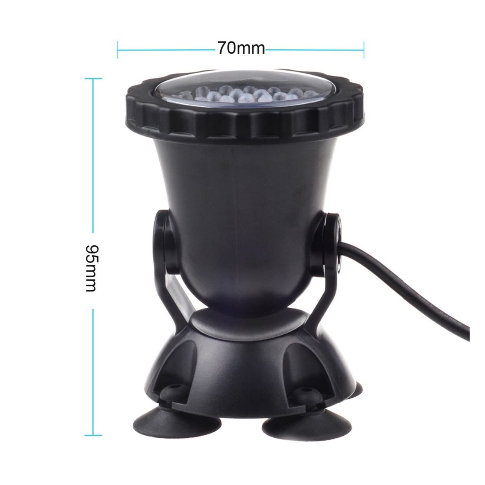 12V RGB LED Unterwasser Licht 36LED IP68 Wasserdichte Aquarium Flutlicht Schwimmbecken Brunnen Teich Tank for Landschaft decor Wasserdicht Sicher(2 Lights with Remote)