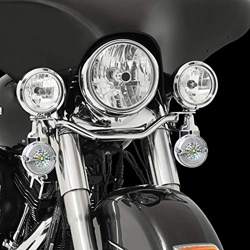 Nthreeauto Clear Flat Turn Signal Lens Cover Compatible With Harley Touring Electra Glide Road King Softail #TOP2