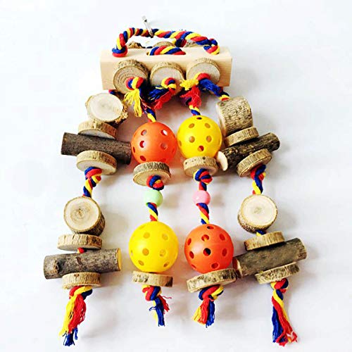 Bird Foraging Toys Star Bird Chew Toy Shredder Toy, Beaks Foraging Hanging Toys for Hidden Treasures Parrot Cage Toys Cages Shredder Macaws Cockatiel African Greys Conures, Colorful & Entertaining