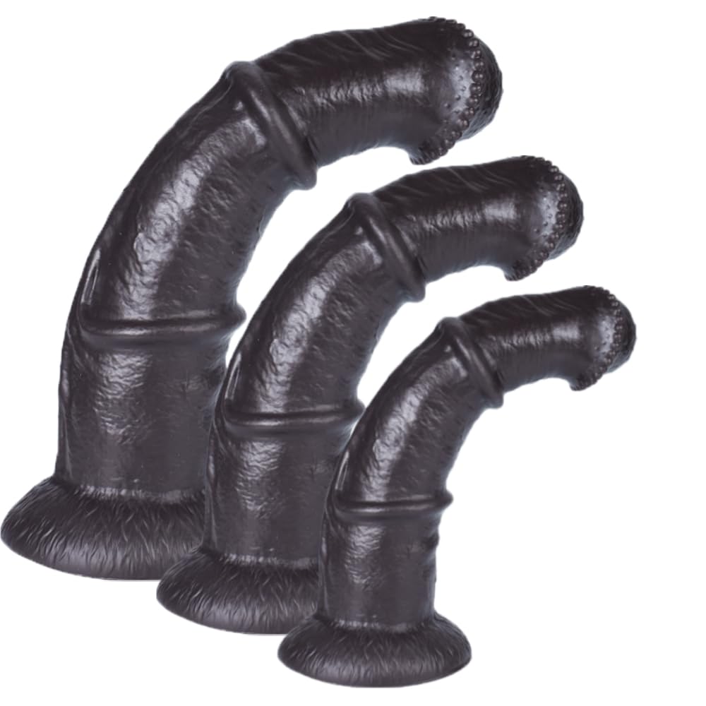 Realistischer Pferd Dildo Big Tier Dildo mit Starke Saugnapf Groß Flexibel Analdildo Flüssiges Silikon Pferde Großem Penis Vaginen G-Punkt Prostata Stimulation Sex Toy für Frauen, Männer (L)