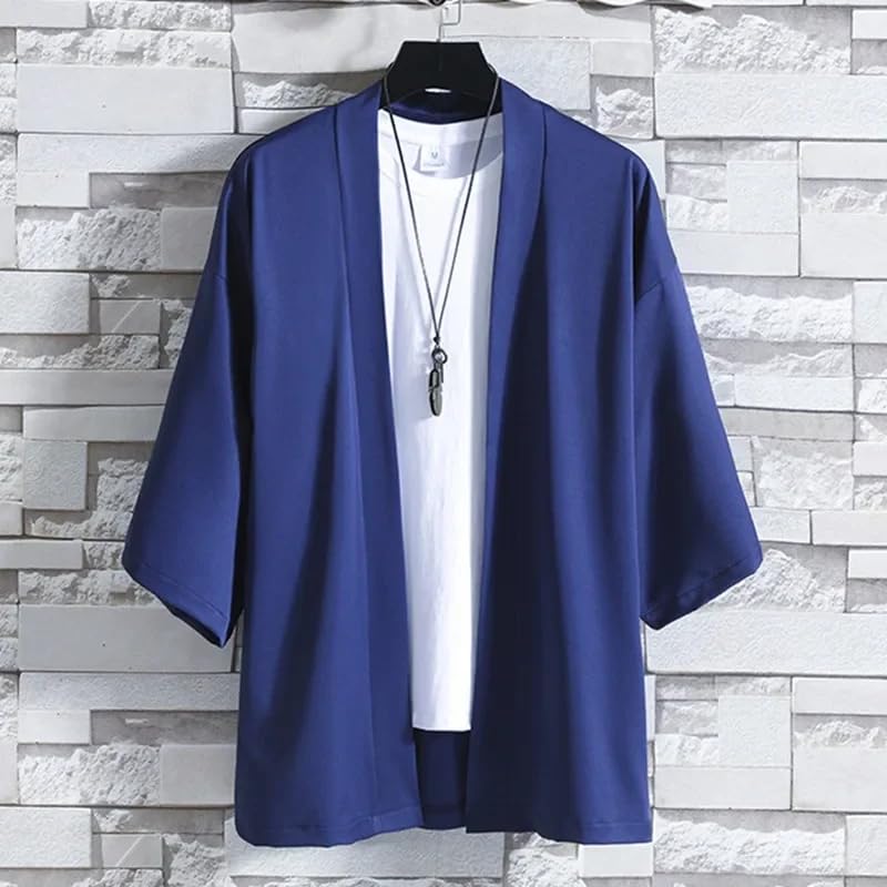 Japanese Kimono Cardigan Traditional Japanese Samurai Clothing Streetwear Yukata Men's Loose Thin Outerwear3