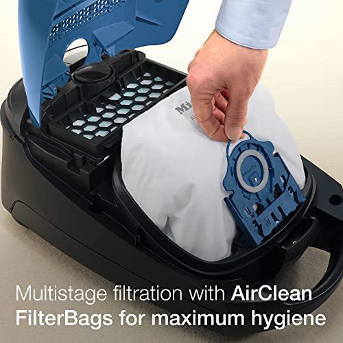 Miele Classic C1 Turbo Team Bagged Canister Vacuum, Tech Blue - Portable, Household #TOP6