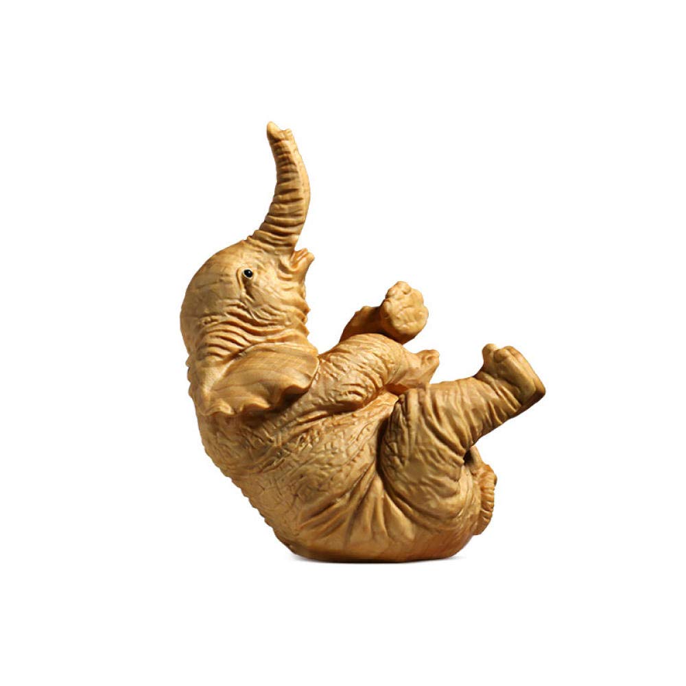 Escultura Estatua Coleccionables Decorativos Estatua De Elefante De Madera Figuras De Madera Manualidad para Regalo Decoración Decoración Animal