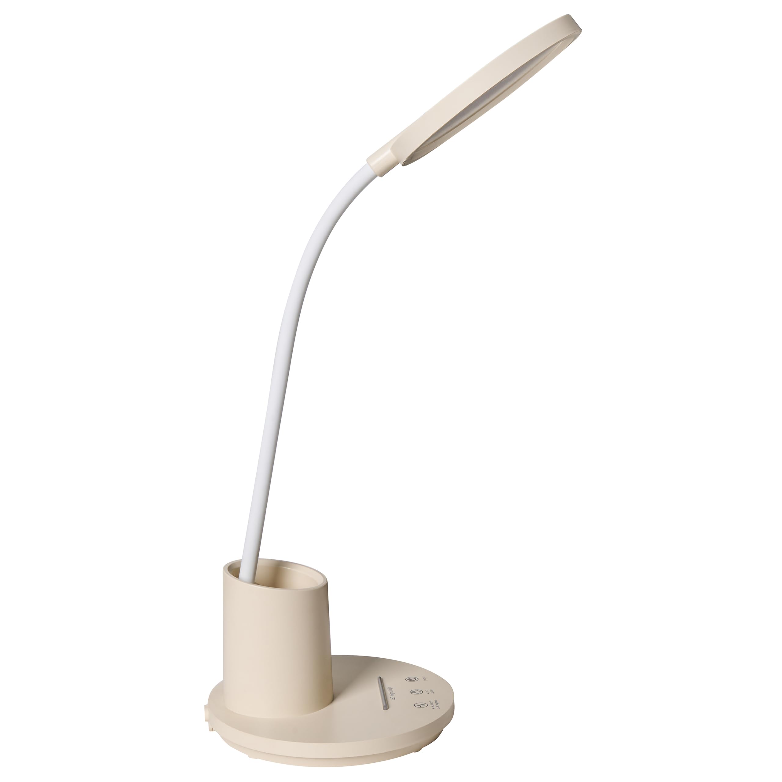 Beliani Schreibtischlampe LED hellbeige verstellbar dimmbar modern für Homeoffice Vela